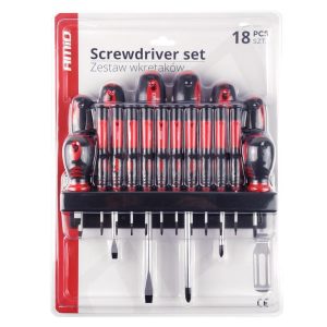 Screwdriver set with hanger CR-V